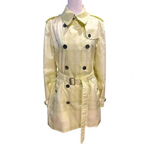 Burberry Brit yellow trench coat size 12
